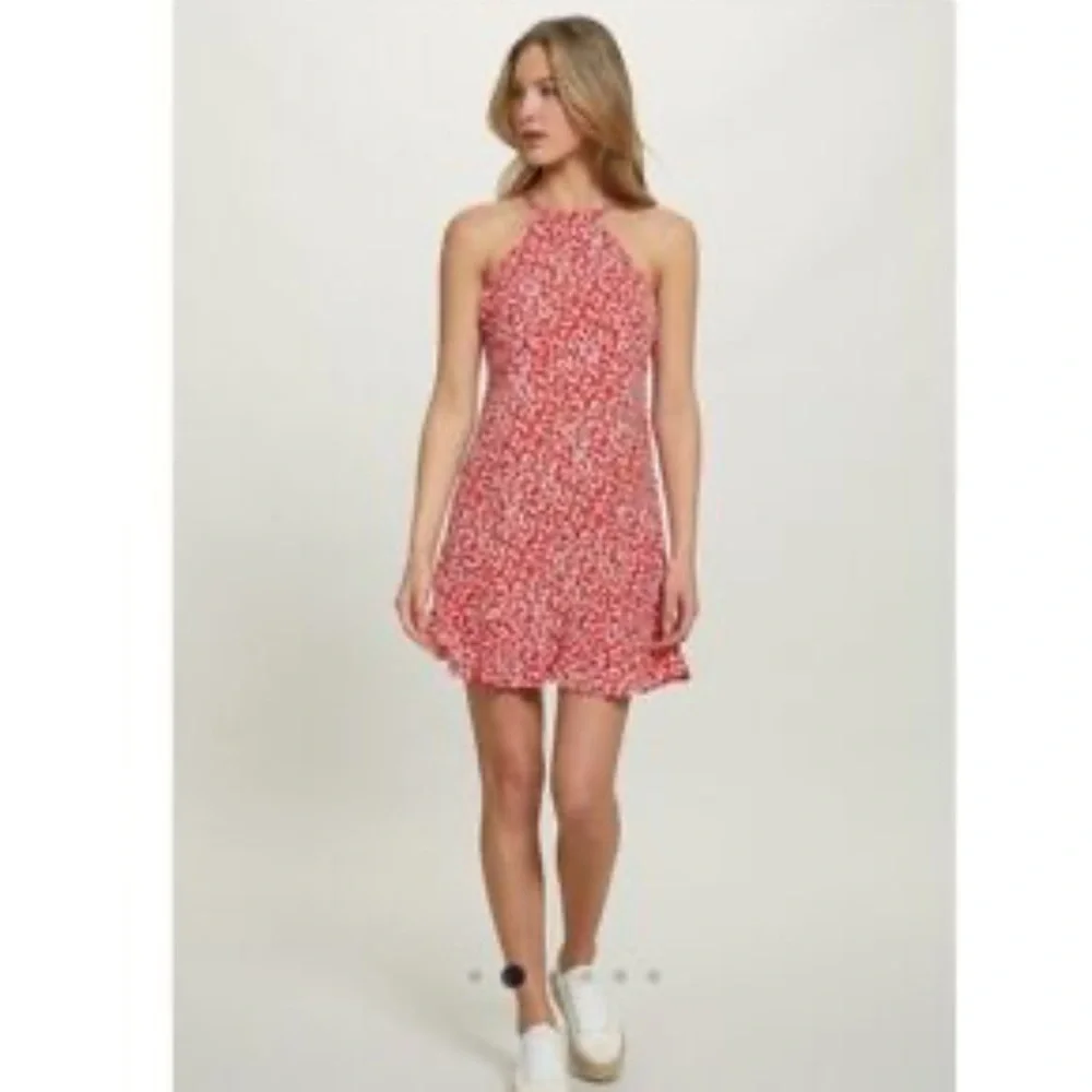 Zara | Dresses | Zara Scarlet Floral Mini Dress | Poshmark